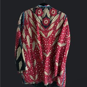 Unique Handmade Mieko artisan Kantha-style jacket, size O/S.